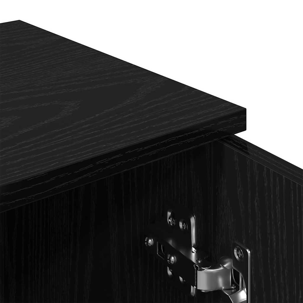 Sideboard Black Oak 30 x 30 x 70 cm Engineered Wood