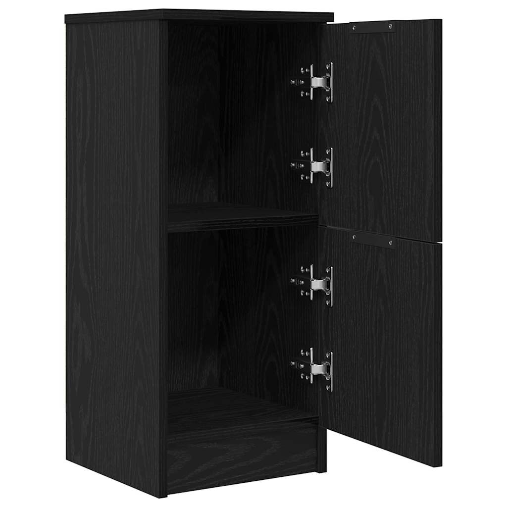 Sideboard Black Oak 30 x 30 x 70 cm Engineered Wood