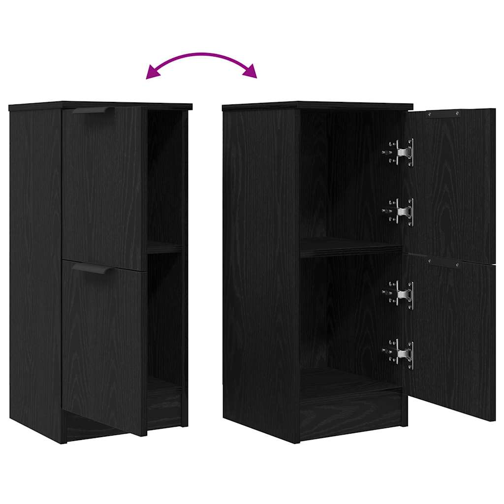 Sideboard Black Oak 30 x 30 x 70 cm Engineered Wood