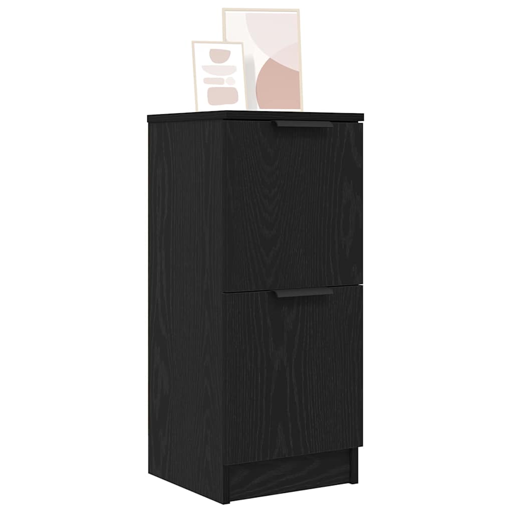 Sideboard Black Oak 30 x 30 x 70 cm Engineered Wood
