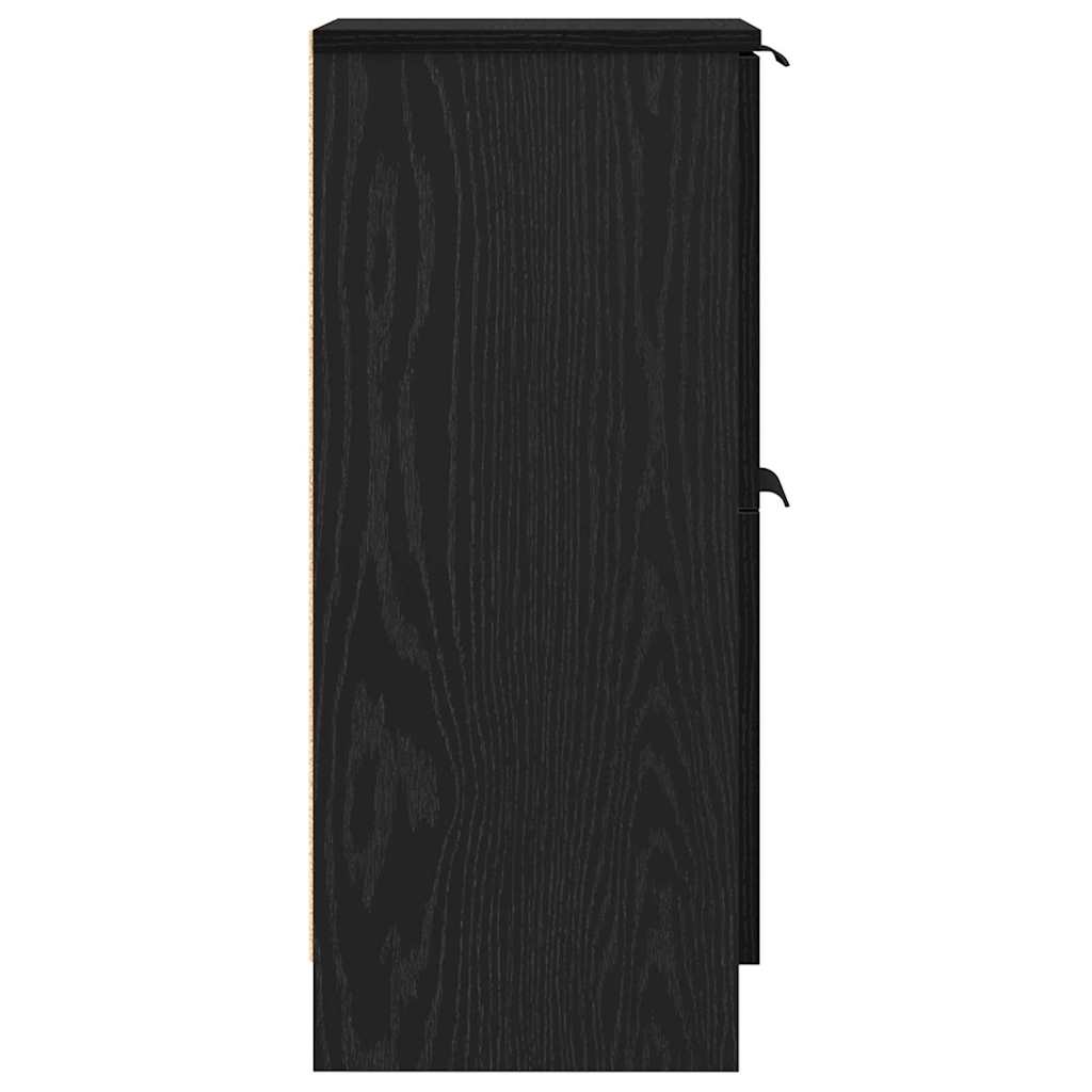 Sideboard Black Oak 30 x 30 x 70 cm Engineered Wood
