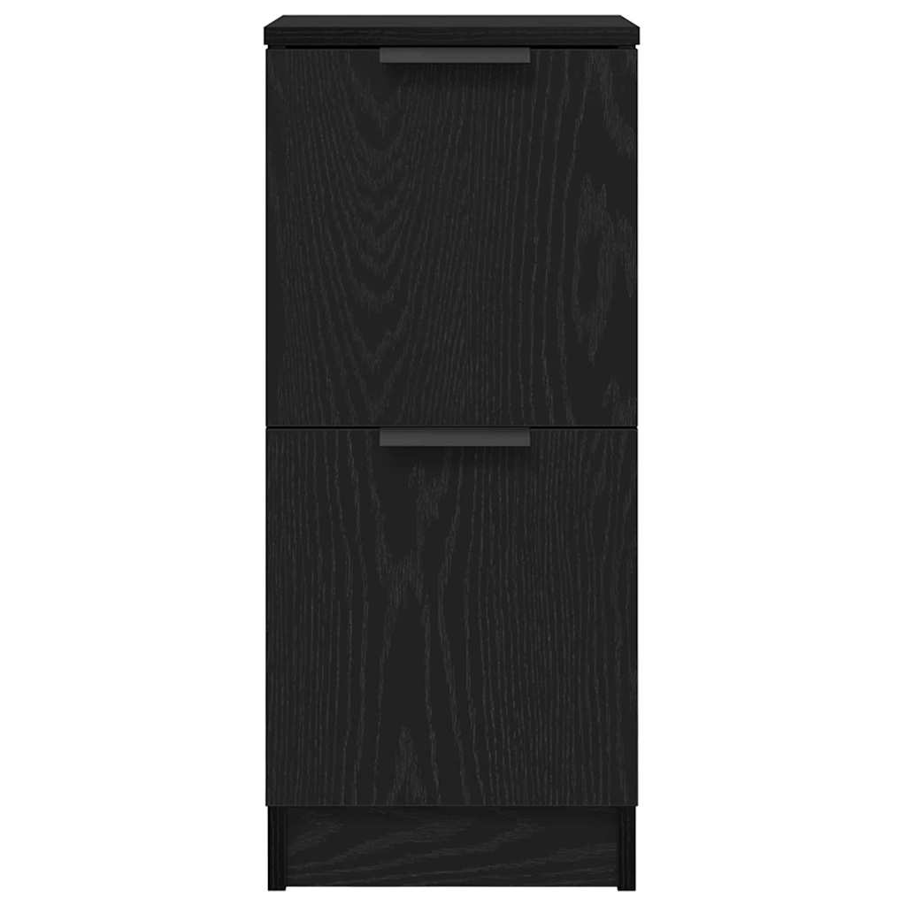 Sideboard 2 pcs Black Oak 30 x 30 x 70 cm Engineered Wood