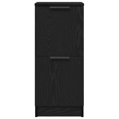 Sideboard 2 pcs Black Oak 30 x 30 x 70 cm Engineered Wood