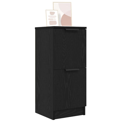 Sideboard 2 pcs Black Oak 30 x 30 x 70 cm Engineered Wood