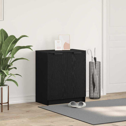 Shoe Cabinet Black Oak 59 x 35 x 70 cm Engineered Wood