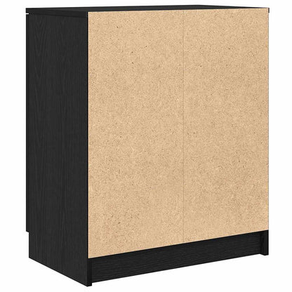 Shoe Cabinet Black Oak 59 x 35 x 70 cm Engineered Wood