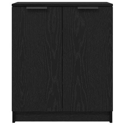 Shoe Cabinet Black Oak 59 x 35 x 70 cm Engineered Wood