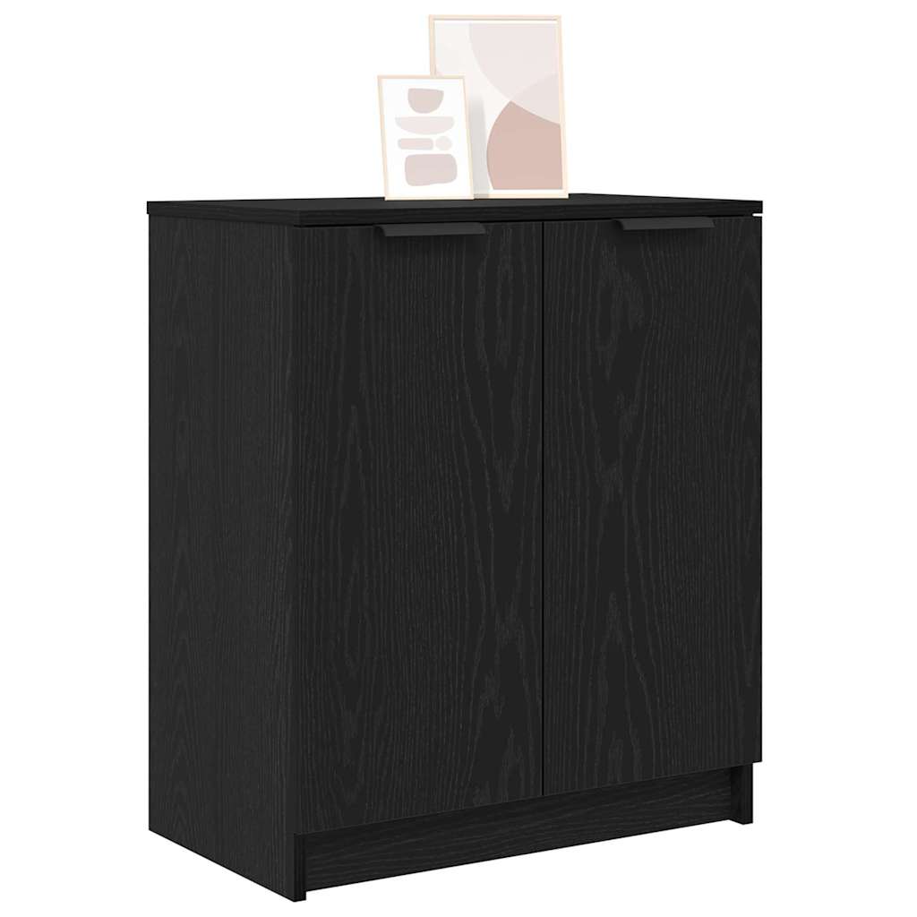 Shoe Cabinet Black Oak 59 x 35 x 70 cm Engineered Wood