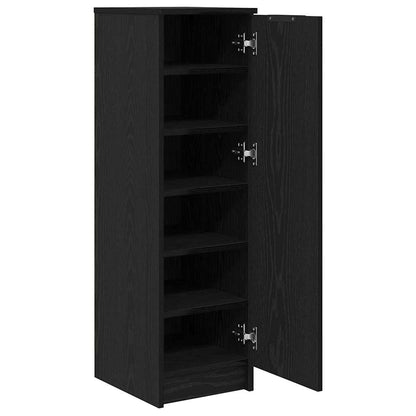 Shoe Cabinet Black Oak 29.5 x 35 x 101 cm Engineered Wood