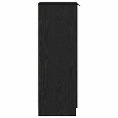 Shoe Cabinet Black Oak 29.5 x 35 x 101 cm Engineered Wood