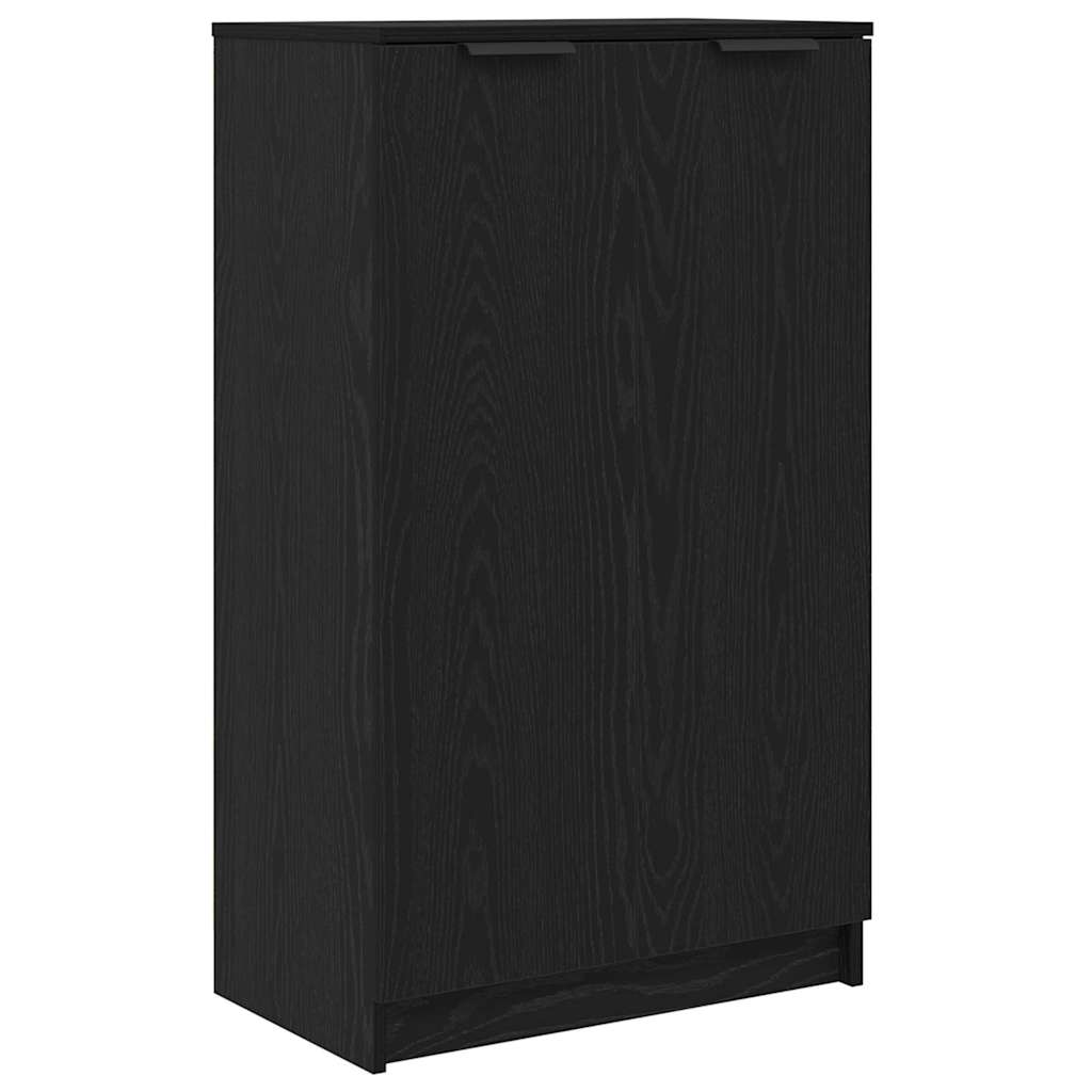 Shoe Cabinet Black Oak 59 x 35 x 100 cm Engineered Wood