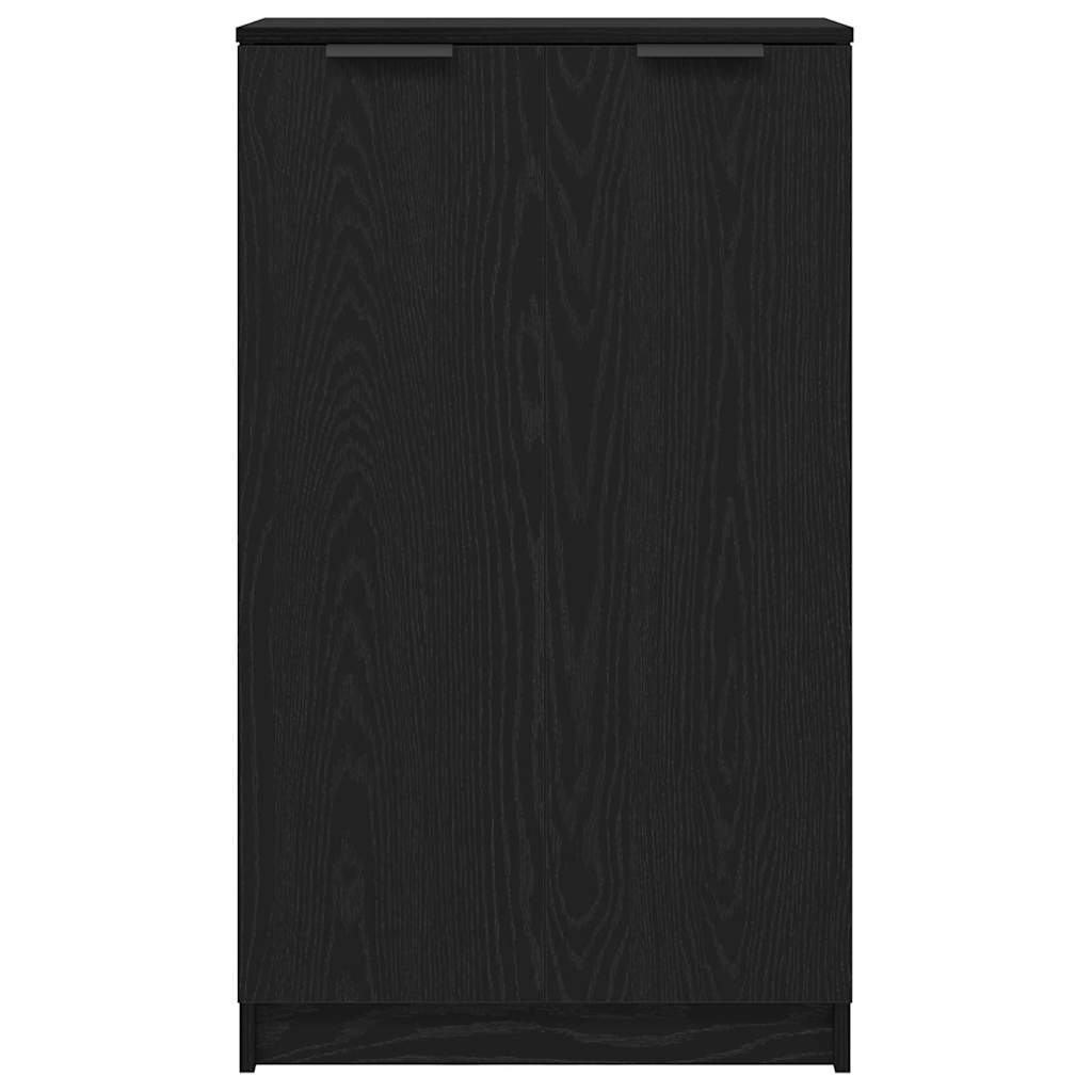 Shoe Cabinet Black Oak 59 x 35 x 100 cm Engineered Wood