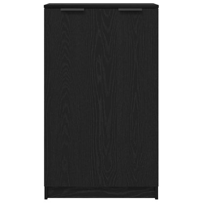 Shoe Cabinet Black Oak 59 x 35 x 100 cm Engineered Wood