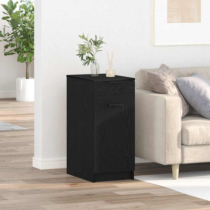 Office Cabinet Black Oak 33 x 50 x 75 cm Engineered Wood