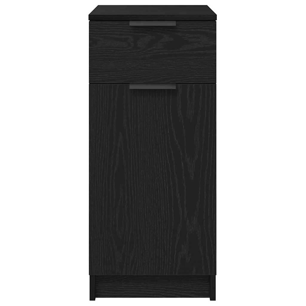Office Cabinet Black Oak 33 x 50 x 75 cm Engineered Wood