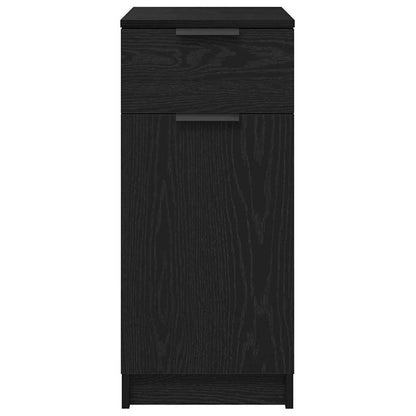 Office Cabinet Black Oak 33 x 50 x 75 cm Engineered Wood