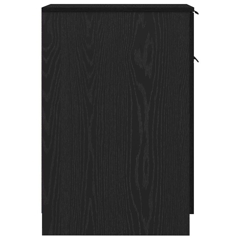 Office Cabinet Black Oak 33 x 50 x 75 cm Engineered Wood