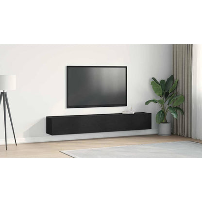 TV Cabinet 2 pcs Black 100 x 30 x 30 cm Engineered Wood