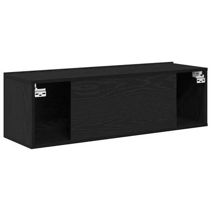 TV Cabinet 2 pcs Black 100 x 30 x 30 cm Engineered Wood