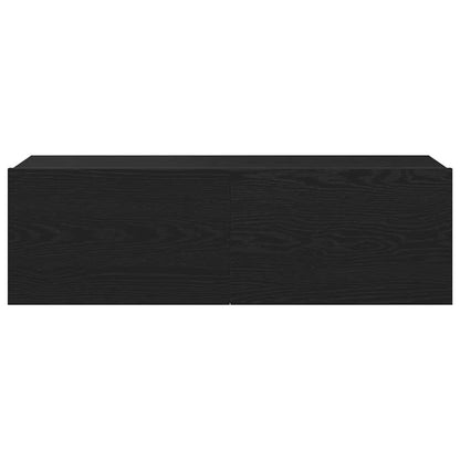 TV Cabinet 2 pcs Black 100 x 30 x 30 cm Engineered Wood