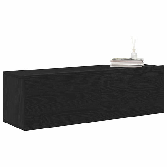 TV Cabinet 2 pcs Black 100 x 30 x 30 cm Engineered Wood