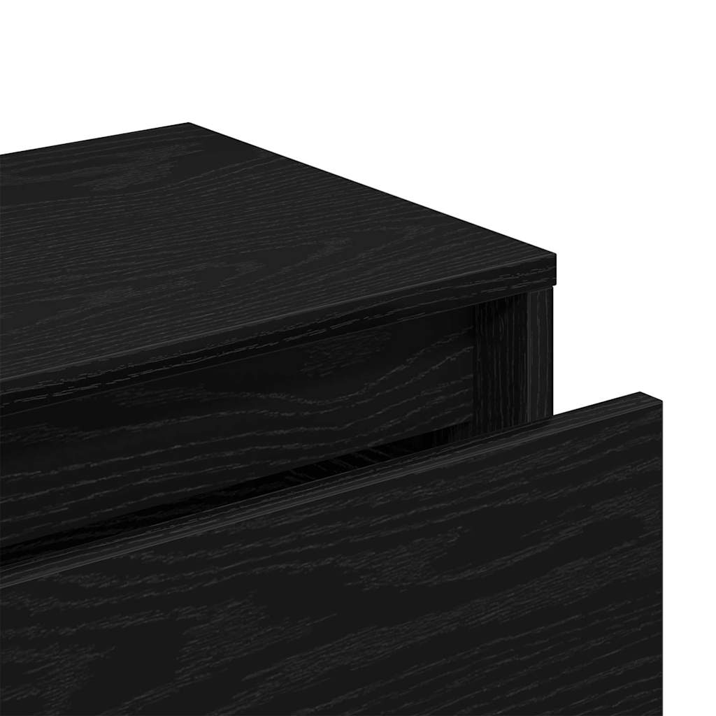 Hallway Furniture Set 4 pcs Black Oak Engineered wood