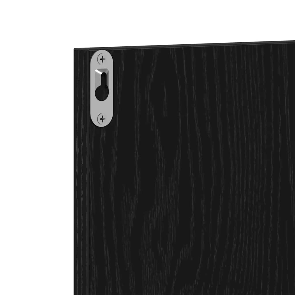 Hallway Furniture Set 4 pcs Black Oak Engineered wood