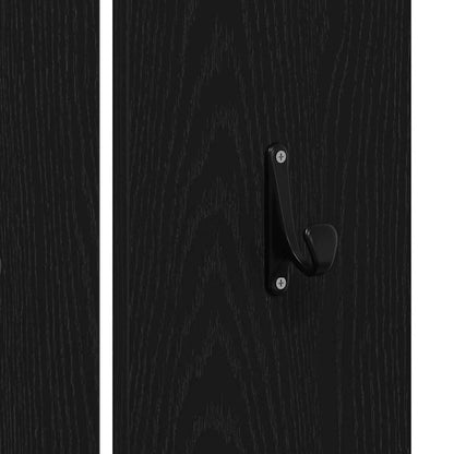 Hallway Furniture Set 4 pcs Black Oak Engineered wood