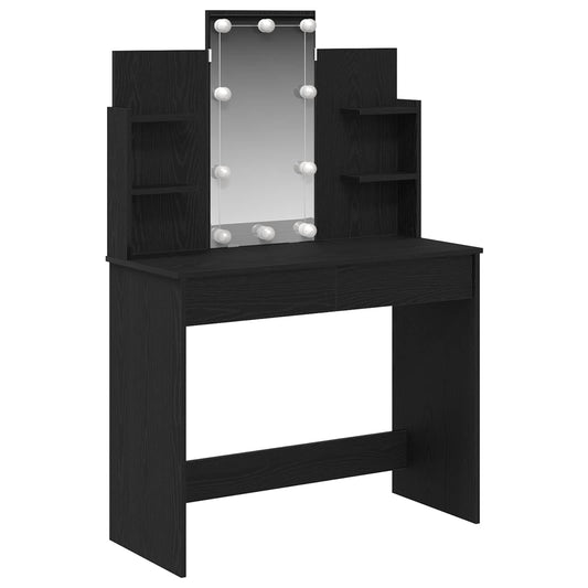 Dressing Table Black Oak 96 x 39 x 142 cm Engineered Wood