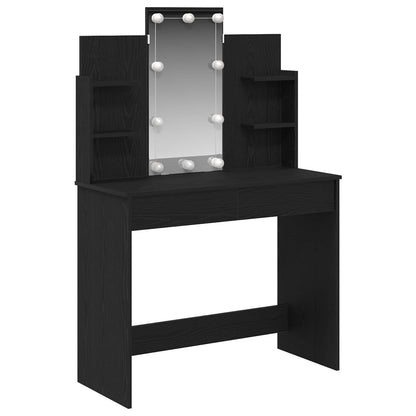 Dressing Table Black Oak 96 x 39 x 142 cm Engineered Wood
