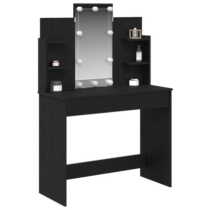 Dressing Table Black Oak 96 x 39 x 142 cm Engineered Wood