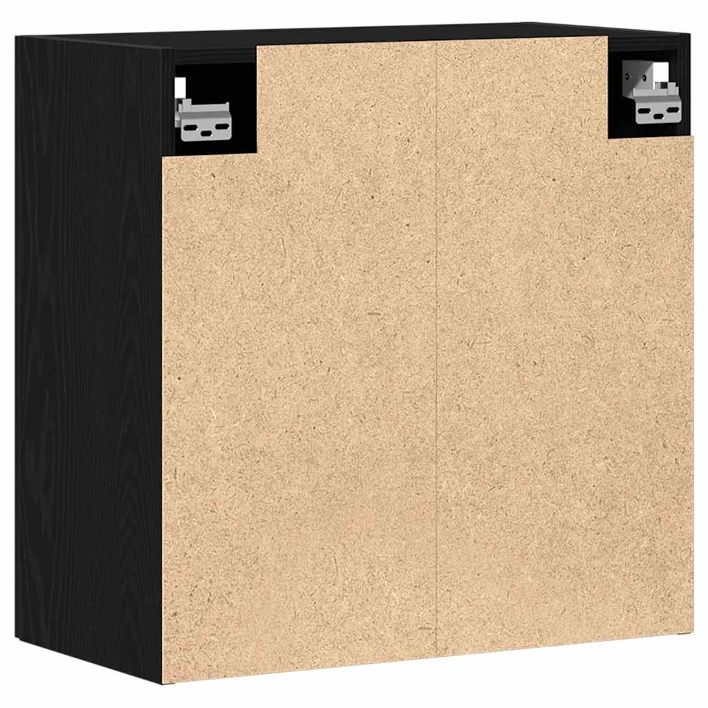 Wall Cabinet Black Oak 60x31x60 cm Engineered Wood