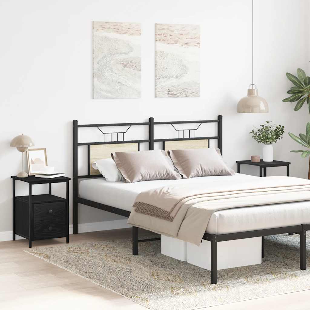 Bedside Cabinets 2 pcs Black Oak 34x35,5x50 cm Engineered Wood
