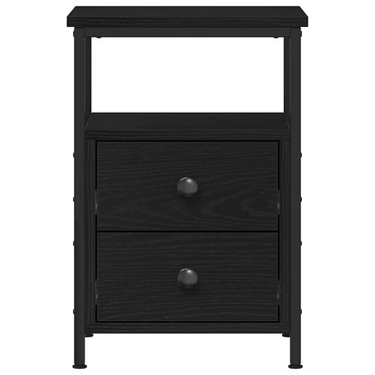 Bedside Cabinets 2 pcs Black Oak 34x35,5x50 cm Engineered Wood