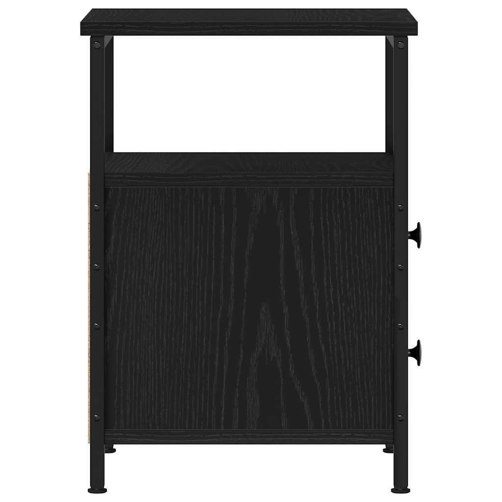 Bedside Cabinets 2 pcs Black Oak 34x35,5x50 cm Engineered Wood