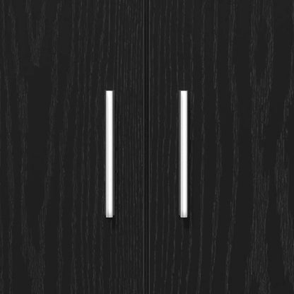 Aquarium Stand Black Oak 81x36x73 cm Engineered Wood