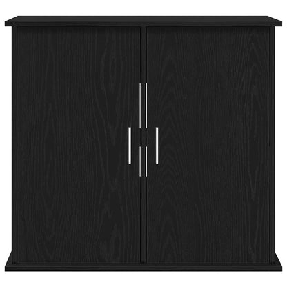 Aquarium Stand Black Oak 81x36x73 cm Engineered Wood