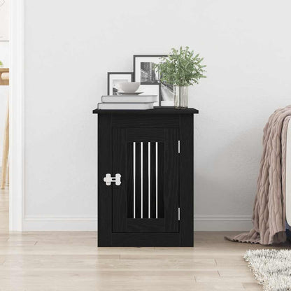 Dog Crate Furniture Black Oak 45x62x59 cm Engineered Wood