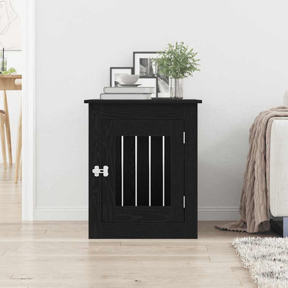 Dog Crate Furniture Black Oak 55x75x65 cm Engineered Wood