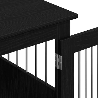 Dog Crate Furniture Black Oak 55x75x65 cm Engineered Wood