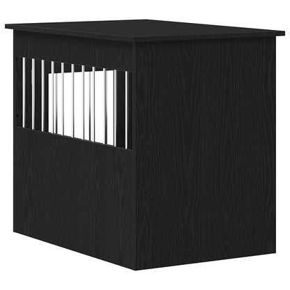 Dog Crate Furniture Black Oak 55x80x68 cm Engineered Wood