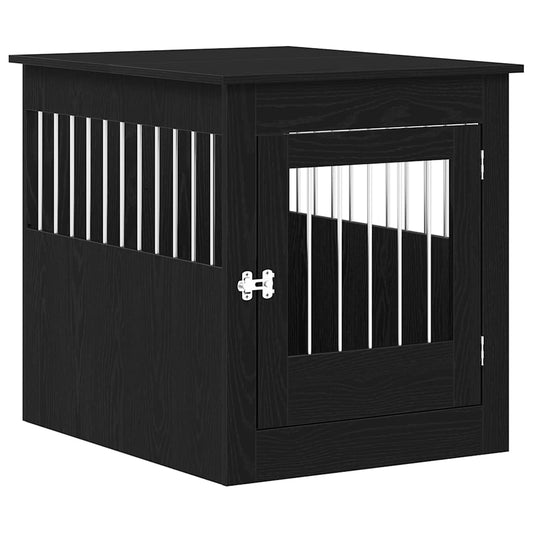 Dog Crate Furniture Black Oak 64.5x80x71 cm Engineered Wood