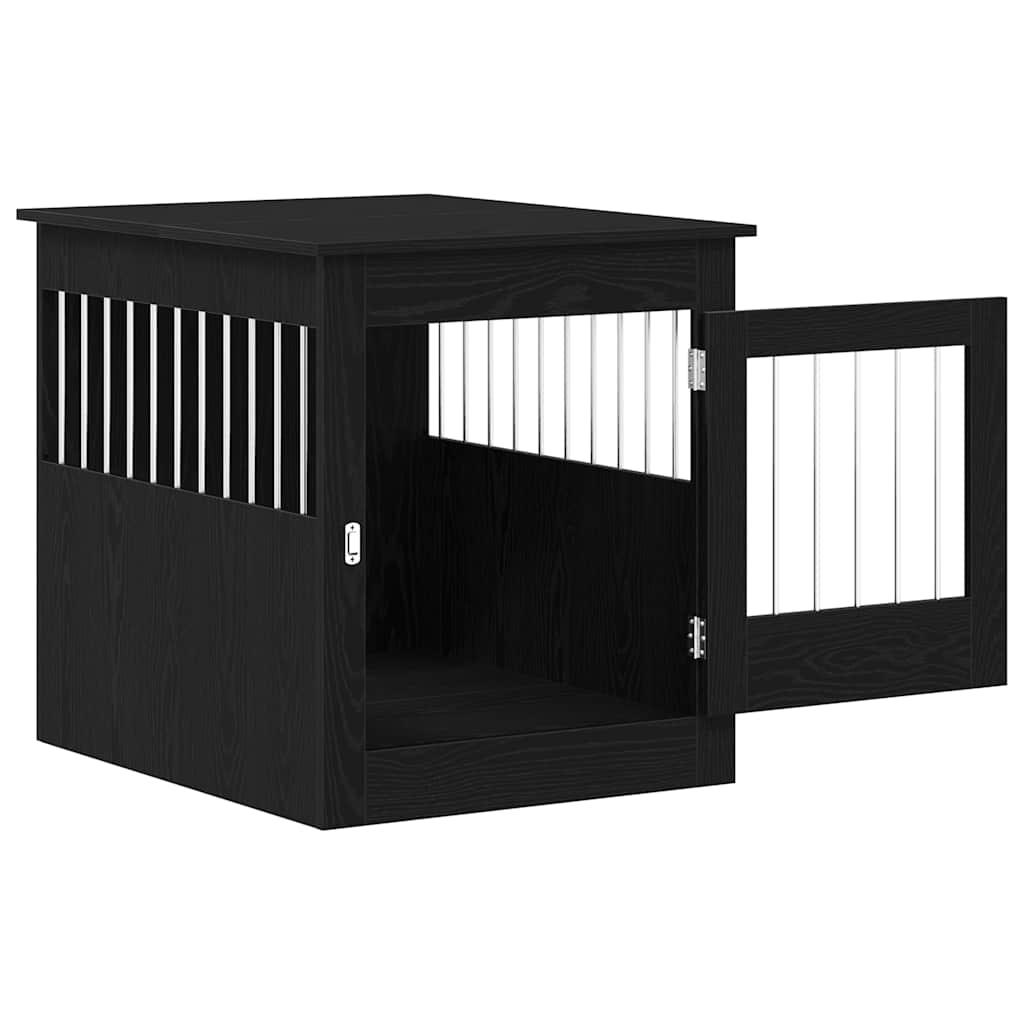 Dog Crate Furniture Black Oak 64.5x80x71 cm Engineered Wood