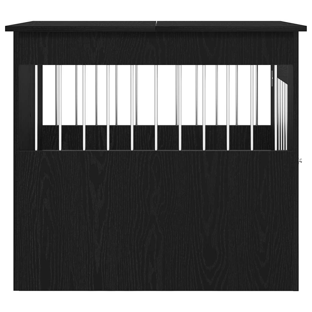 Dog Crate Furniture Black Oak 64.5x80x71 cm Engineered Wood