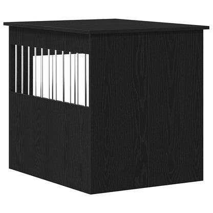 Dog Crate Furniture Black Oak 64.5x80x71 cm Engineered Wood
