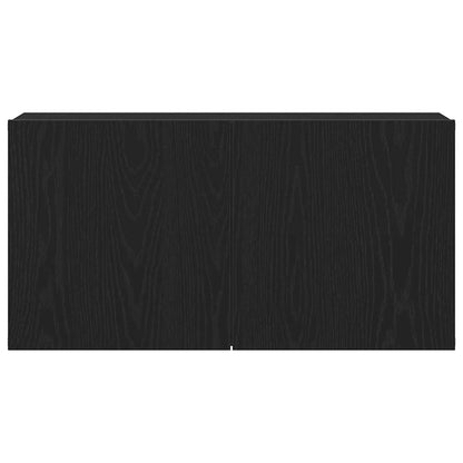 TV Cabinet Black Oak 80x30x41 cm Engineered Wood