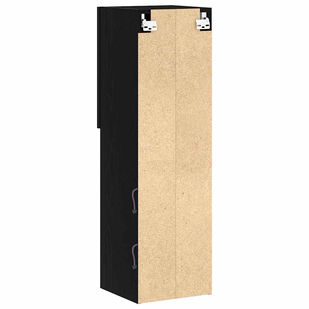 TV Cabinet Set Black Oak 30.5 x 30 x 102 cm Engineered Wood