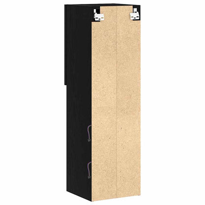 TV Cabinet Set with LED 2 pcs Black Oak 30.5 x 30 x 102 cm