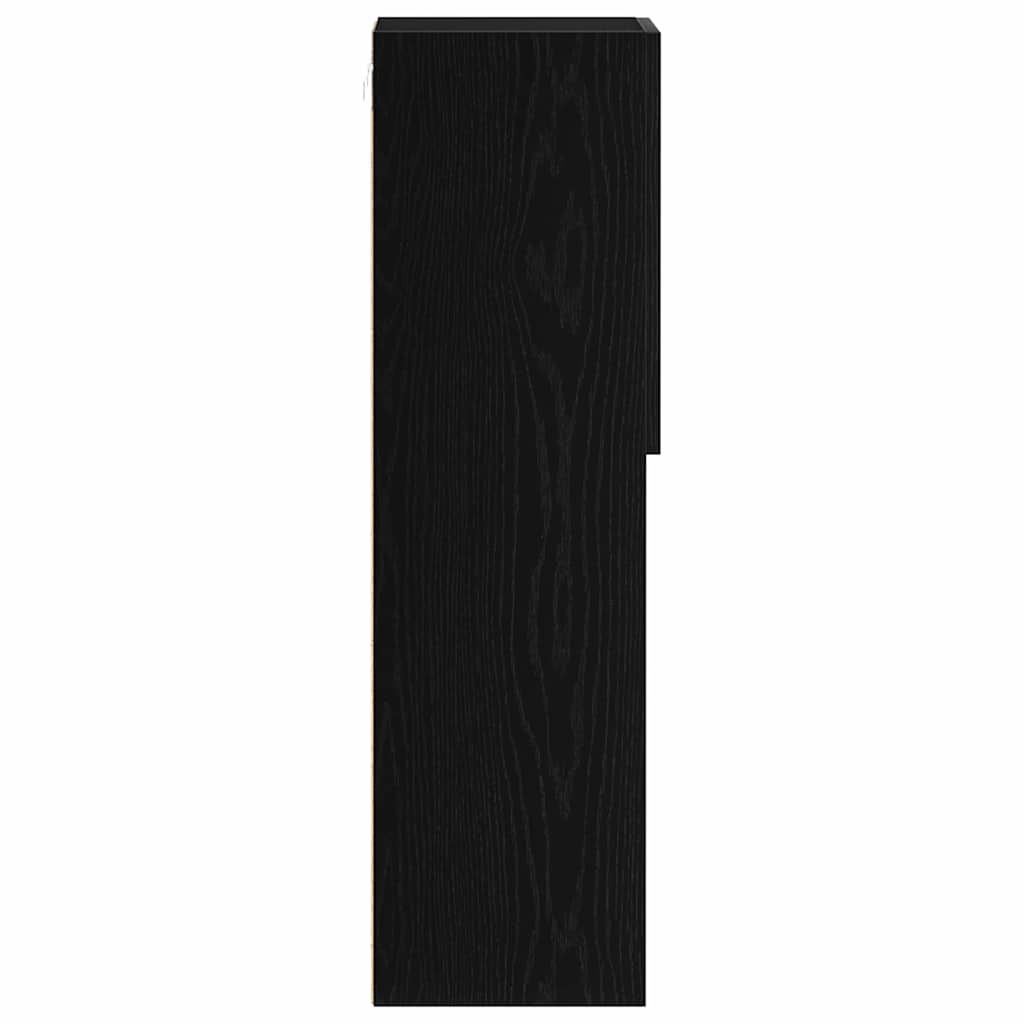TV Cabinet Set with LED 2 pcs Black Oak 30.5 x 30 x 102 cm