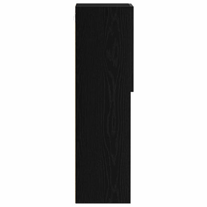 TV Cabinet Set with LED 2 pcs Black Oak 30.5 x 30 x 102 cm